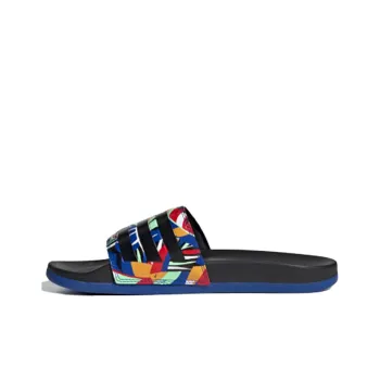 Adidas Adilette Comfort 'Farm Rio Prints Black Royal Blue' Women's