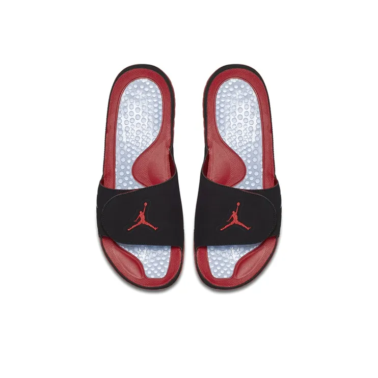 JORDAN Hydro 5 Retro Black Particle Grey University Red-3