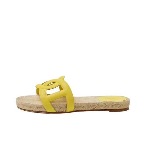HERMES Slide Slippers Women's Yellow