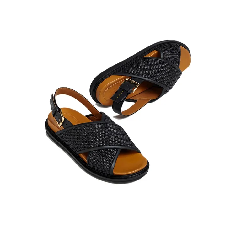 MARNI Fussbett Cross Strap Sandals Women's-4