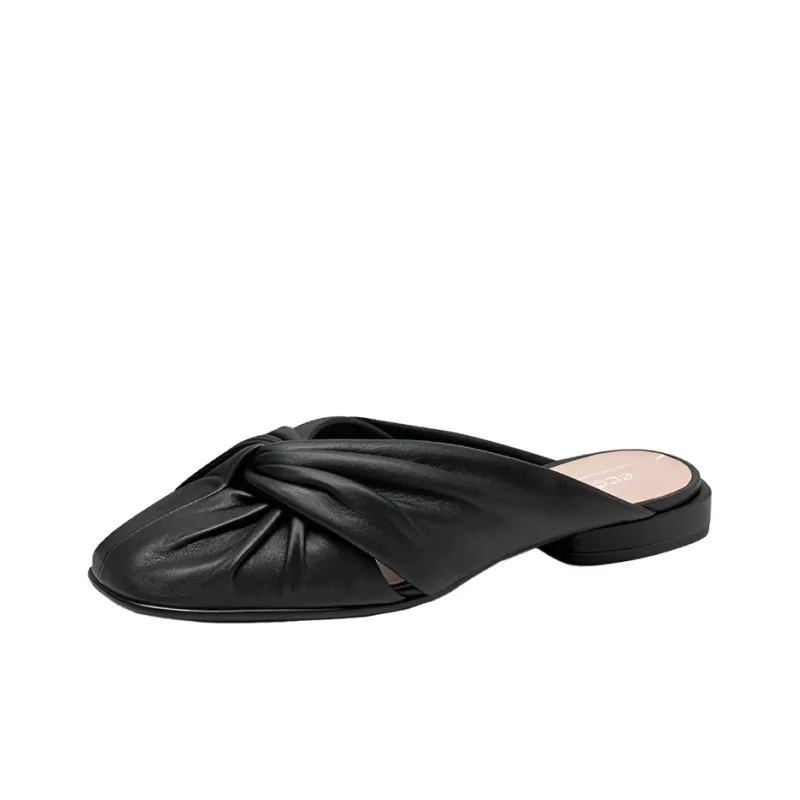 Ecco Rubber Sole Abrasion Resistant Closed Toe Slippers Women's Black-2