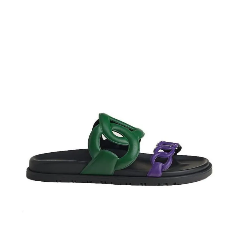 HERMES Slide Slippers Women's Violet-1
