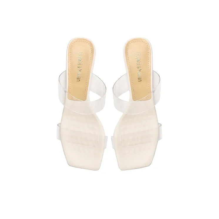 Lily Wei Slide Slippers Women's Ecru-2