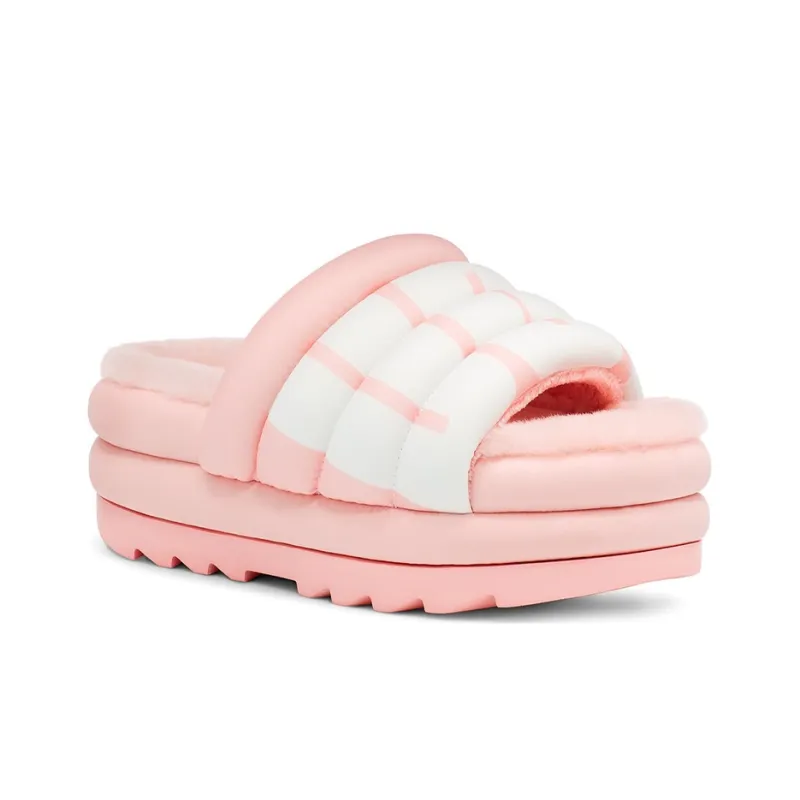 UGG Maxi Slide Logo Pink Scallop Women's-2