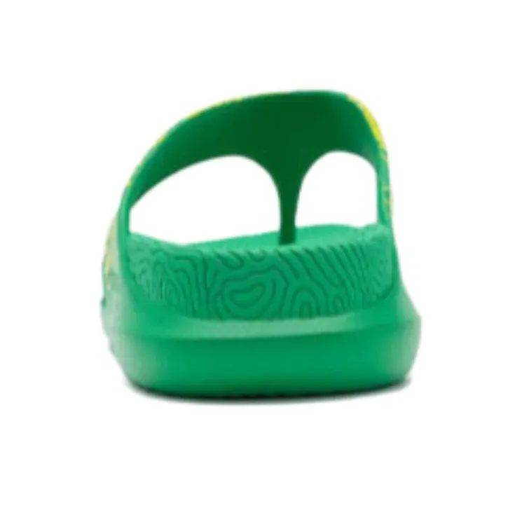 PEAK Rubber Sole EVA Stitching Quiet Slide Slippers Men's Bright Green-2