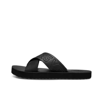 Vans Cross Strap Black Slippers Women's