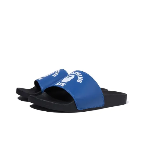 BAPE A BATHING APE College Slide Sandal Online Exclusive Blue 2022