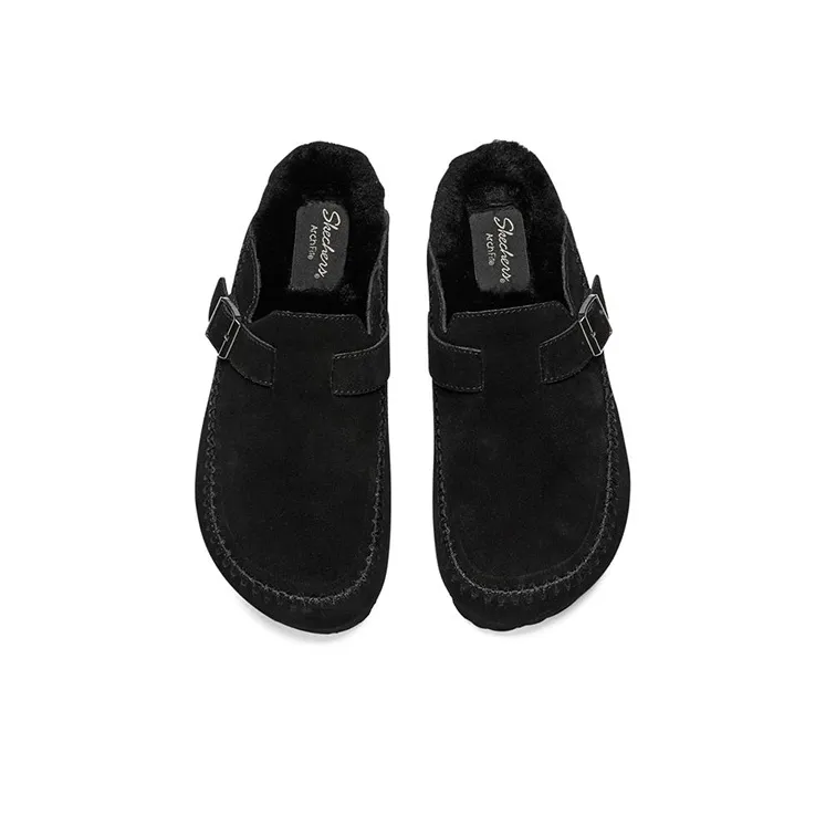 Skechers ARCH FIT GRANOLA Rubber Sole Quick Dry Slide Slippers Women's Black-3