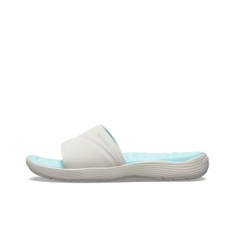 Crocs Slide Slippers Women's Light Blue/White-0