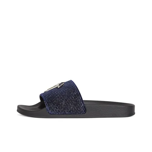 Giuseppe Zanotti Brett Slide Slippers Men Black/Blue