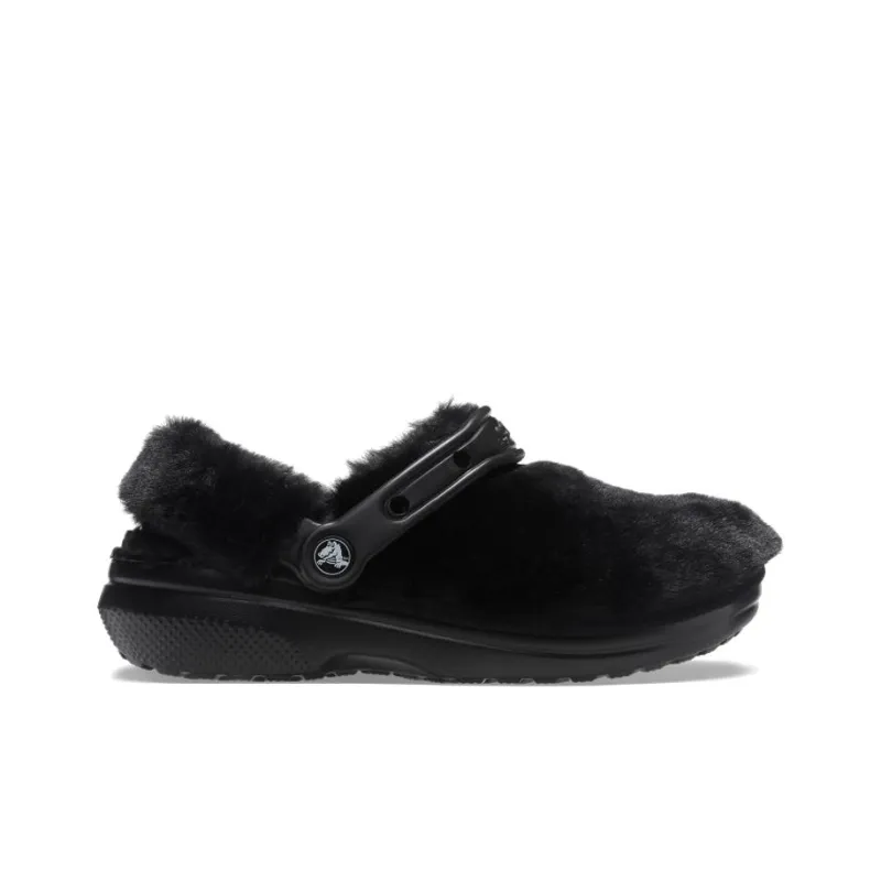 Crocs Classic Fur Sure Slip On Clogs 'Black'-1
