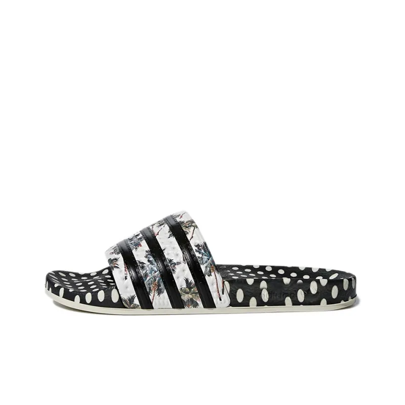 Adidas Adilette Supplier Color Black White Women's-0