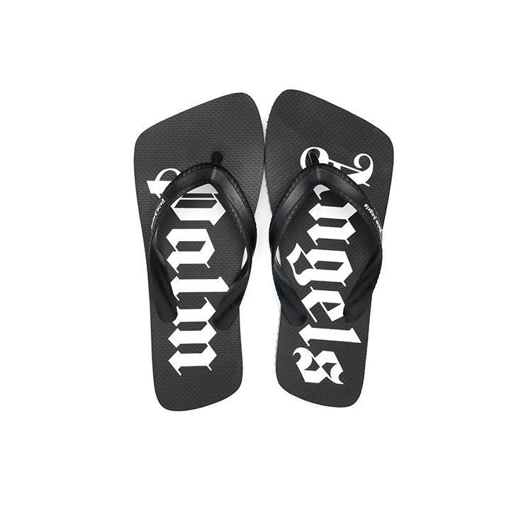 PALM ANGELS Flip Flop Logo Black White US M 10 - POIZON