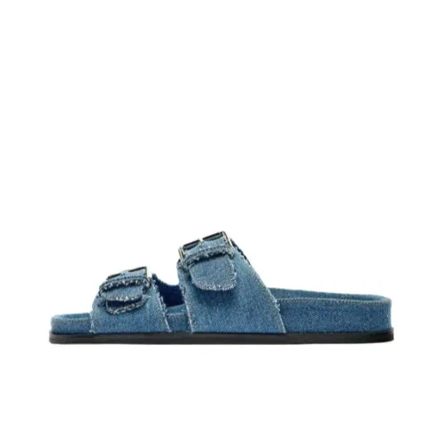 ZARA Slide Slippers Women's Blue