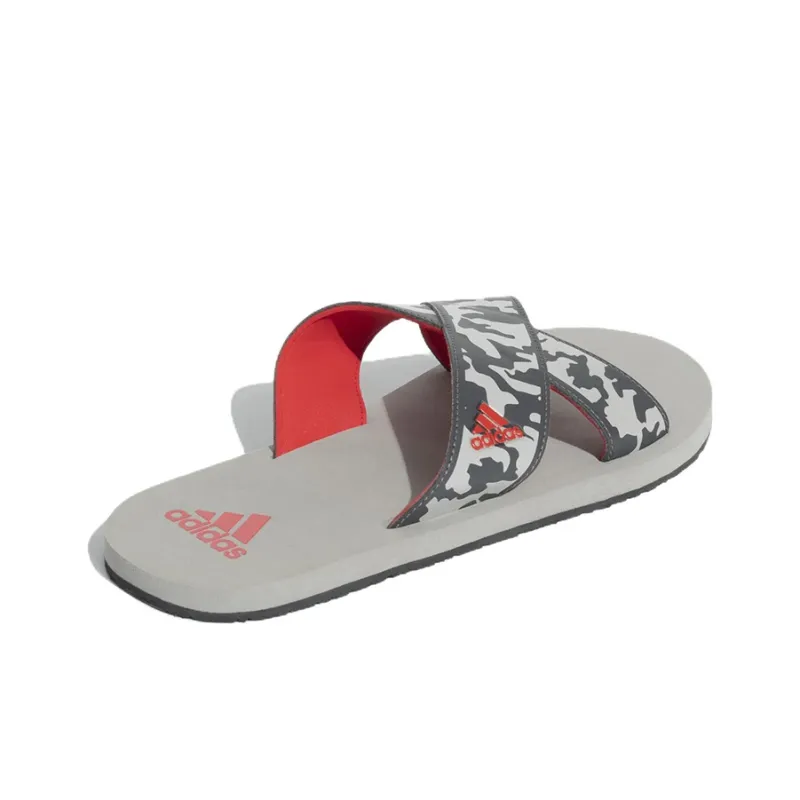 Adidas Rubber Sole Slide Slippers Men's Gray-3