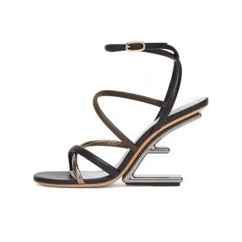 FENDI Fendi First Strap Sandals Women's Brown Black