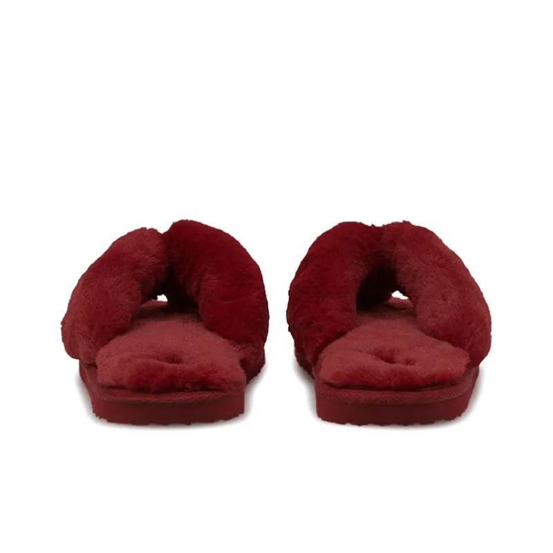 PUMA Fluff Flip Slides 'Persian Red Team Gold' Women's-3