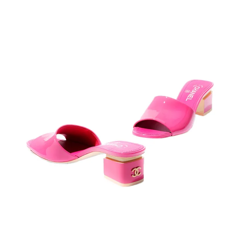 CHANEL Odor Resistant Slide Slippers Women's Pink-2