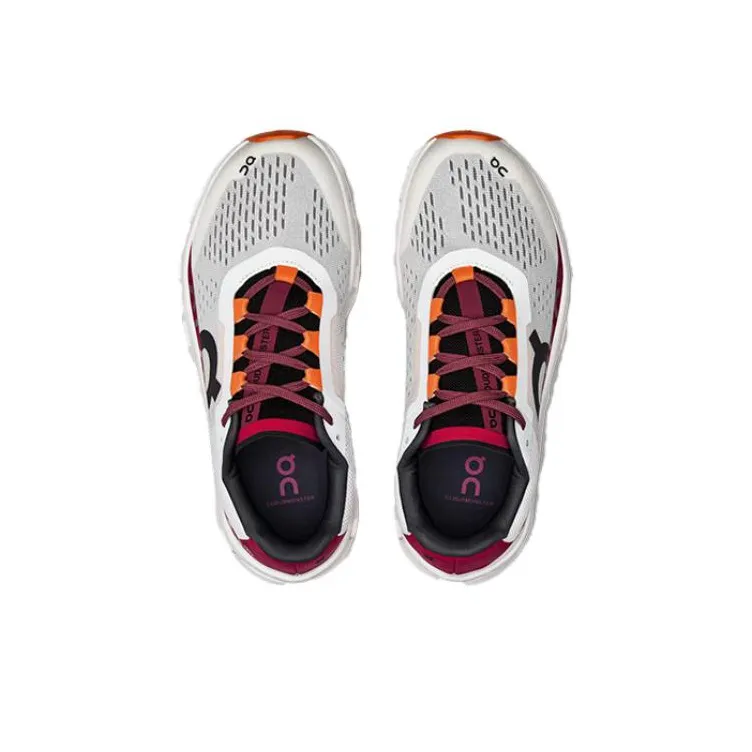 On CloudmOnster White Red Women's-3