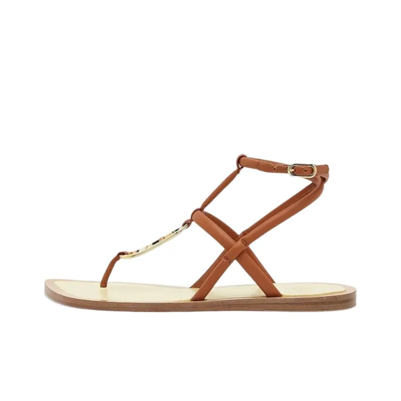 FENDI One Strap Sandals Women's Brown-0
