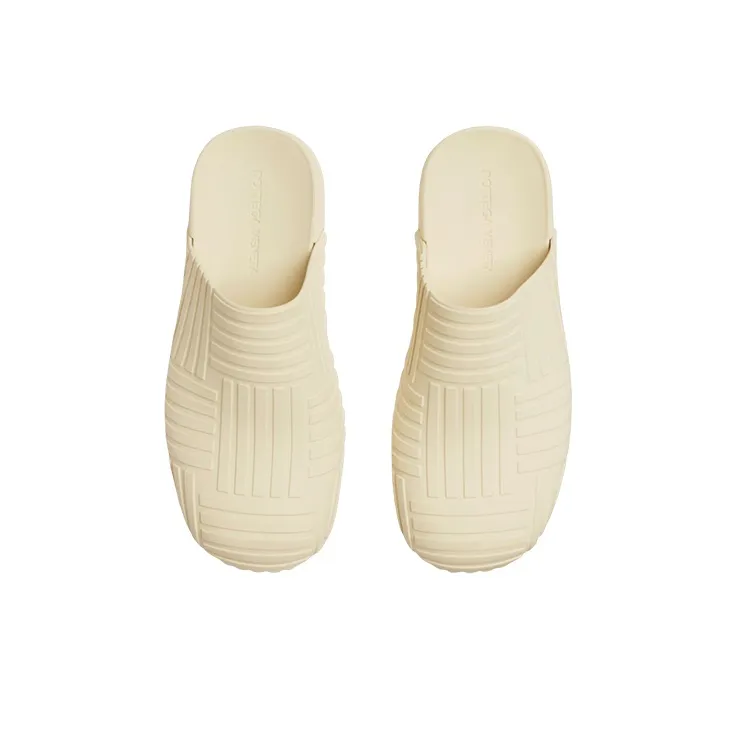 Bottega Veneta Slider Closed Toe Slippers Men's Sea Salt White-3