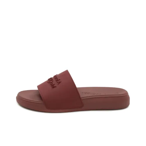 Alexander McQueen Pool Slides Burgundy