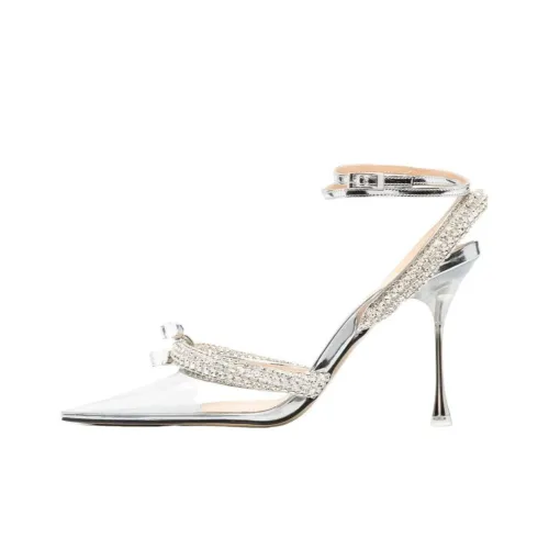 MACH & MACH Georgia Crystal-embellished Leather Pumps