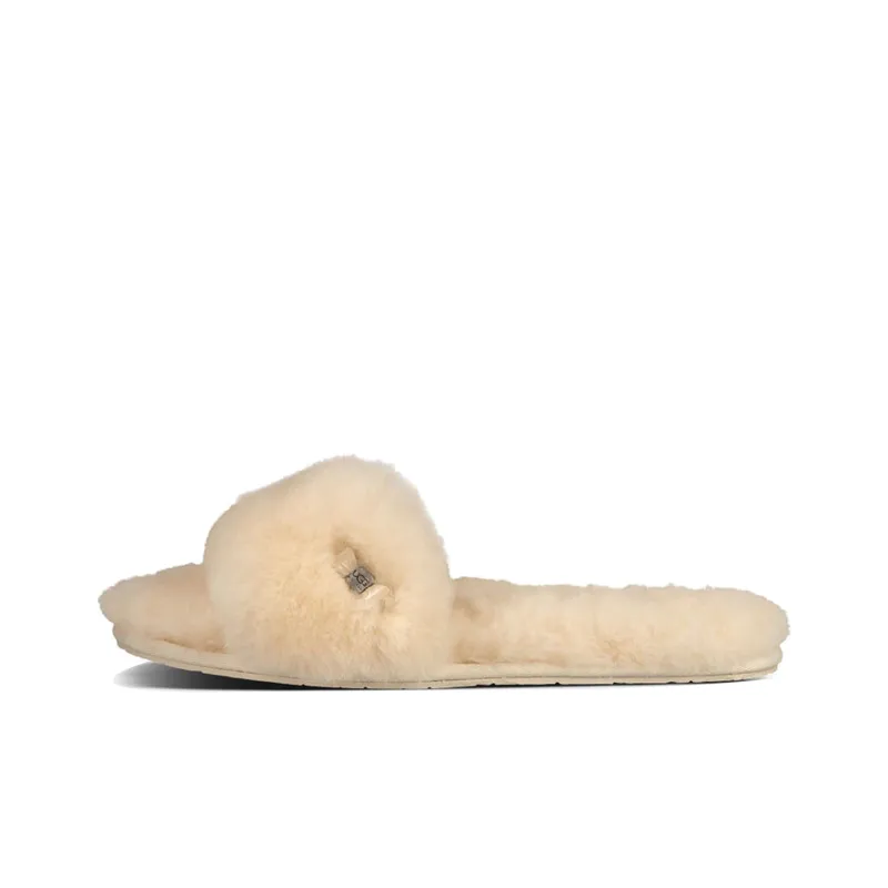 UGG Fluff Slide Stylish Sandals Women's Natural-0