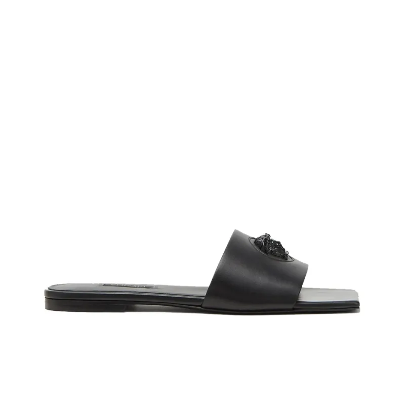 VERSACE La Medusa Slide Slippers Women's Black-1