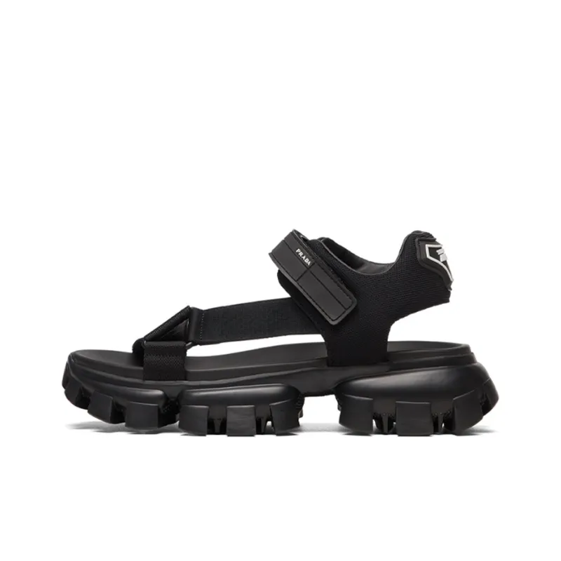 PRADA Cloudbust Thunder Sandal Black Nylon-0