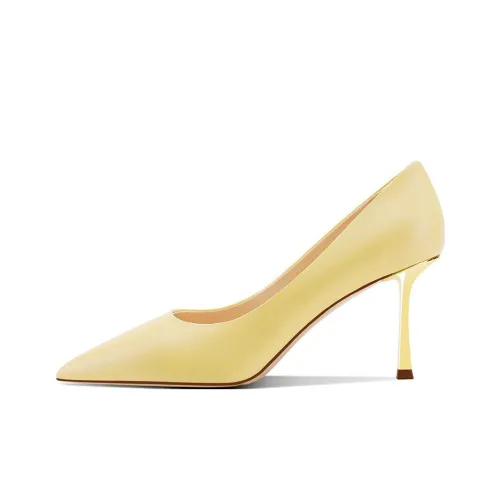 SHUDAIER High Heels Women's Light Yellow