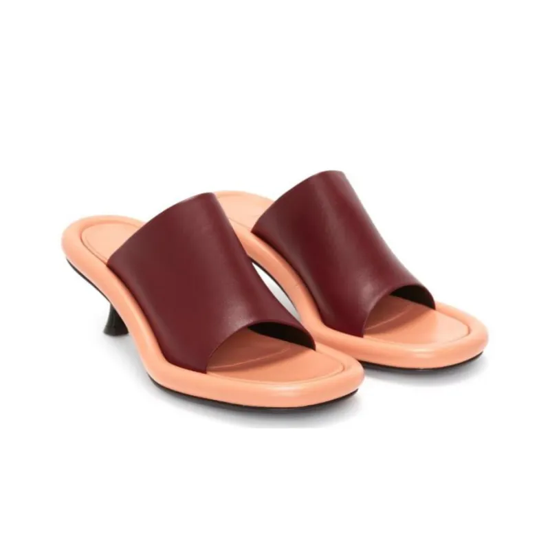 JW Anderson Bumper-Tube Leather Kitten-heel Mules Women's-2