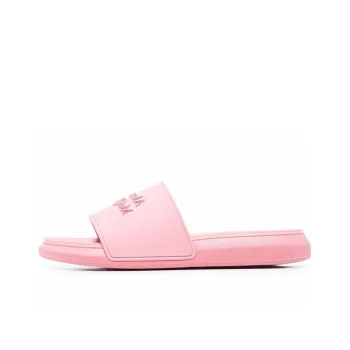 Alexander McQueen Logo Slides Pink Pastel Women's