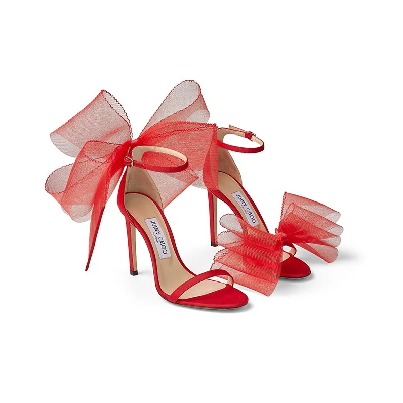 Jimmy Choo Strap Sandals Women's Red-2