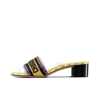 DIOR Dway Slip Resistant Slide Slippers Women's Bright Yellow