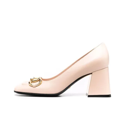 GUCCI Horsebit High Heels Women's Pink