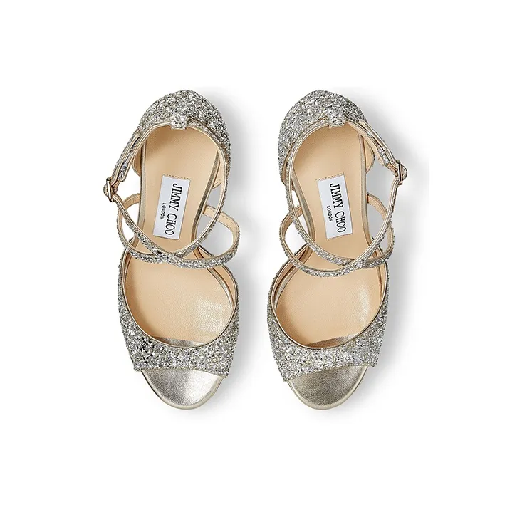 Jimmy Choo Emsy Slim Heel High Heels 8.5cm Women's Champagne-3