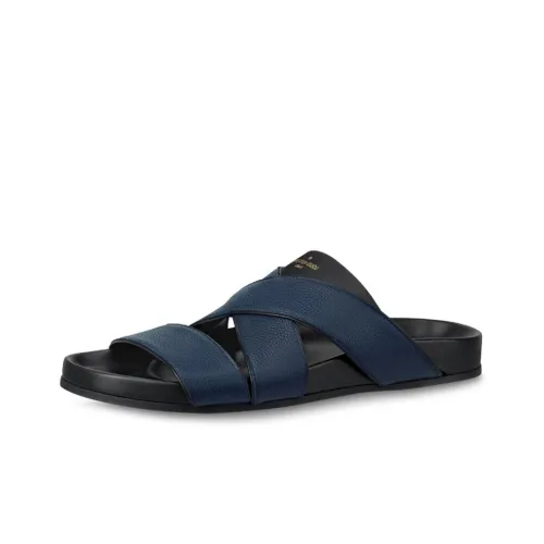 LOUIS VUITTON Mirabeau Slide Slippers Men's Sea Gaga