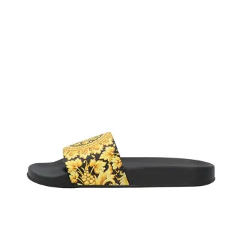VERSACE Slide Slippers Women's Yellow Black
