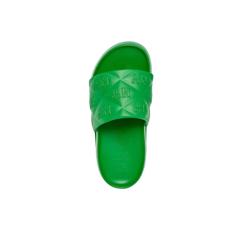 MLB Slipper Chunky Bouncer Slide Sports Slippers Unisex Green-3