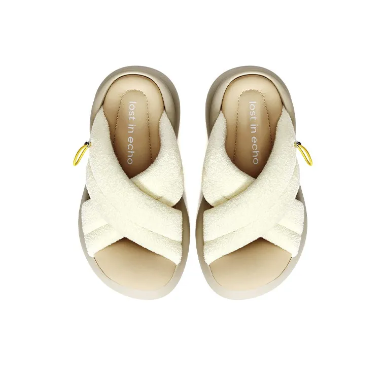 Lost In Echo Slide Slippers Women's Yellow-2