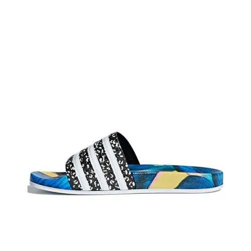 Adidas Adilette Slides The Farm Tropical Leaf Print Women's