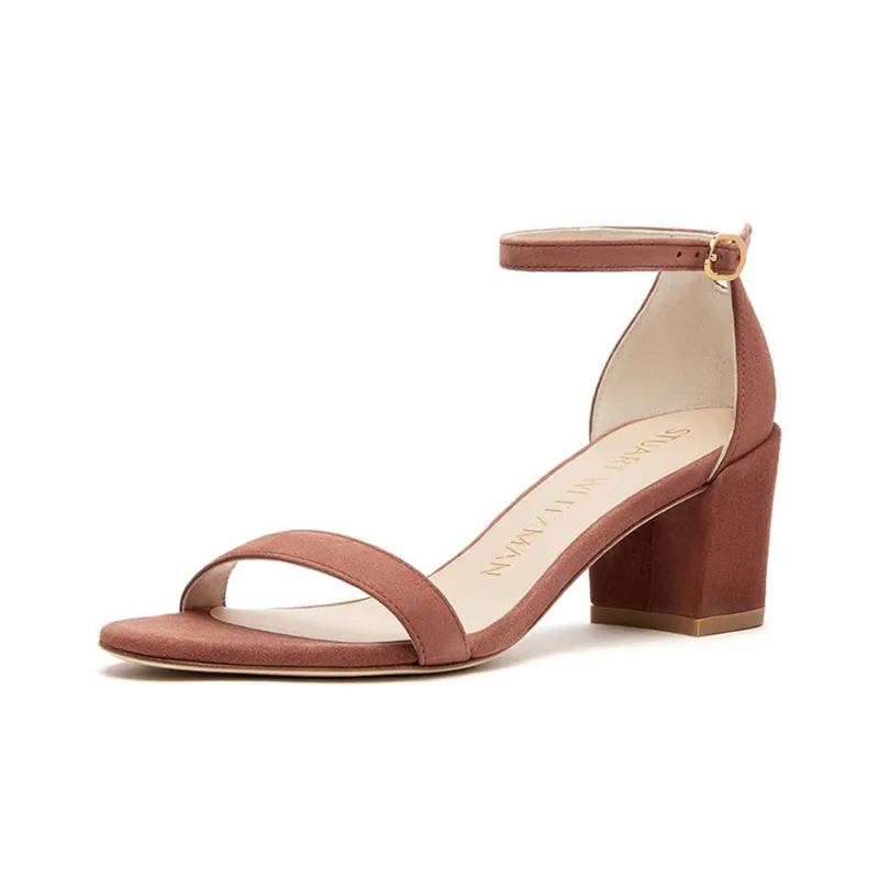 Stuart Weitzman/SW One Strap Sandals Women's Red-2