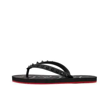 Christian Louboutin Loubi Flip Slide Black Black Women's