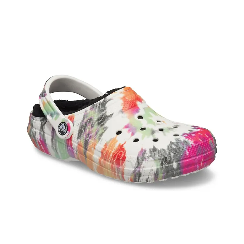 Crocs Classic Tie Dye Lined Clog Black Multi-2