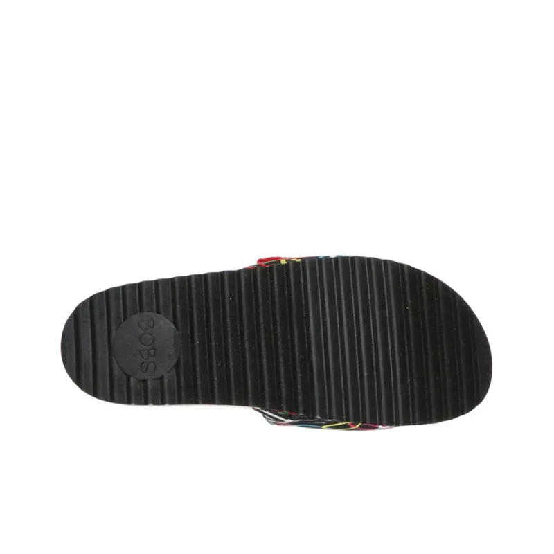 Skechers Bobs Slide Slippers Women's Black/Multicolor-4