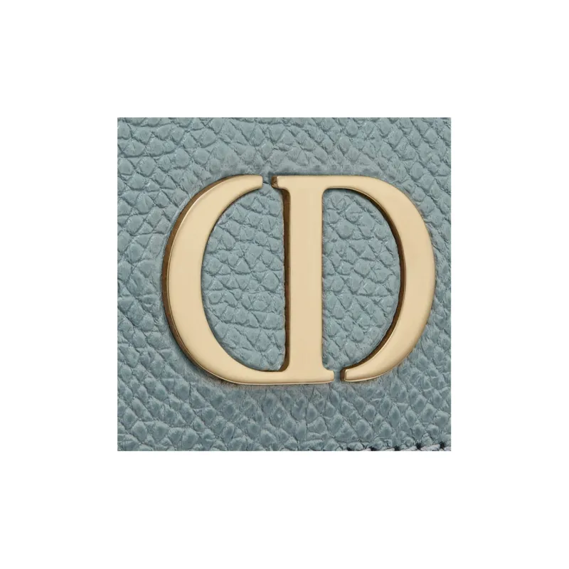 DIOR 30 Montaigne Grain Calfskin Card Holder Women's Cloud Blue-2