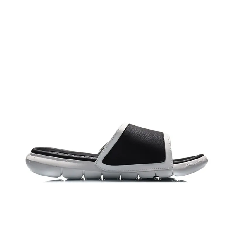 LiNing WOW Rubber Sole Quiet Abrasion Resistant Slide Slippers Men's Black-1