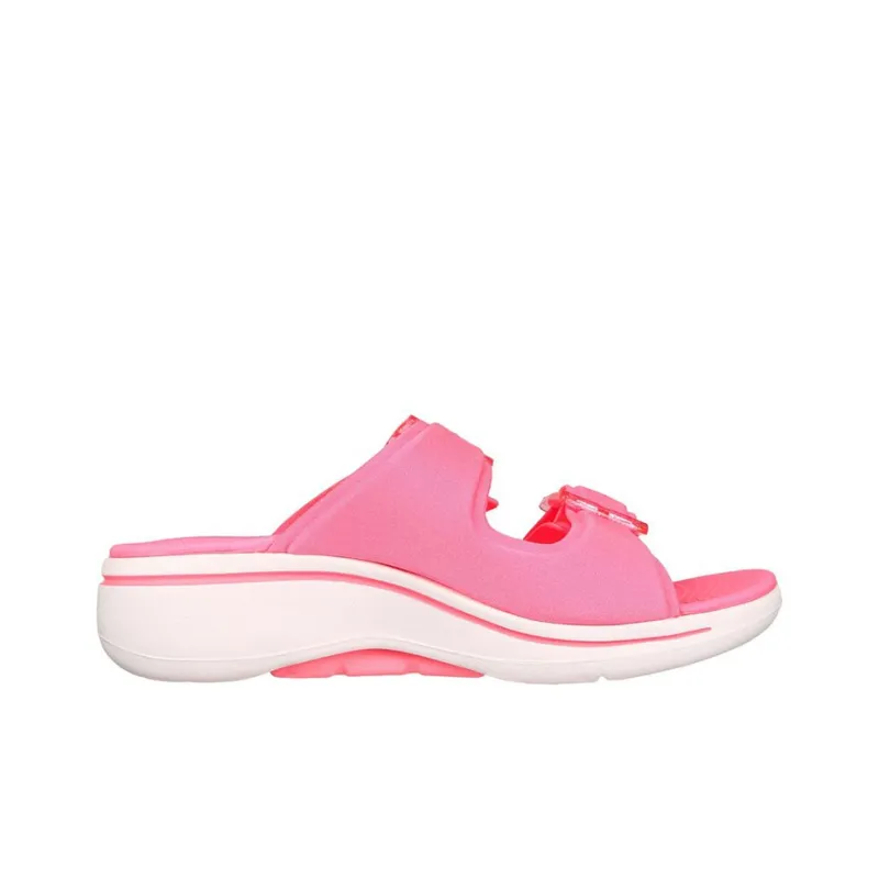 Skechers Go Walk Arch Fit Rubber Sole Quick Dry Slide Slippers Women's Pink-1