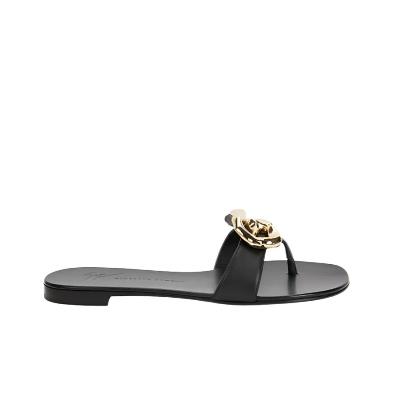 Giuseppe Zanotti/GZ Slip Resistant Flip Flops Women's Black-1